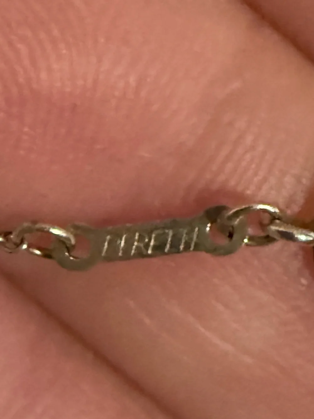 Tiffany&Co Rare and Vintage “Elsa Peretti” initial charm “A” .925 Sterling! 16”